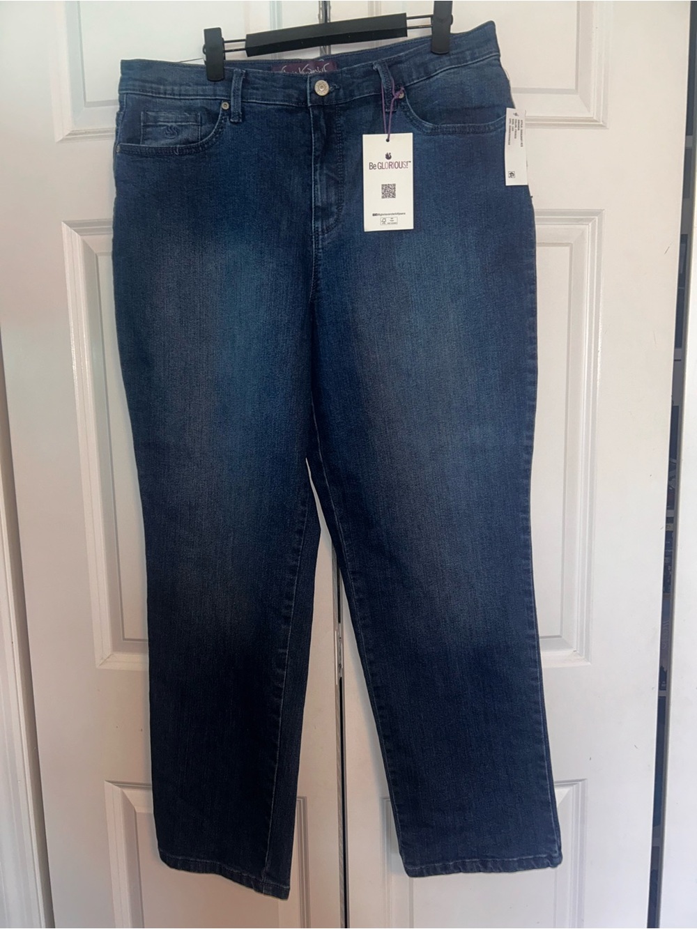 Gloria Vanderbilt Amanda Dark Blue Straight Leg Jeans 16S